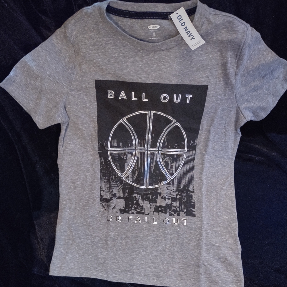 New Boys Size 8 Medium Old Navy Basketball T-shirt